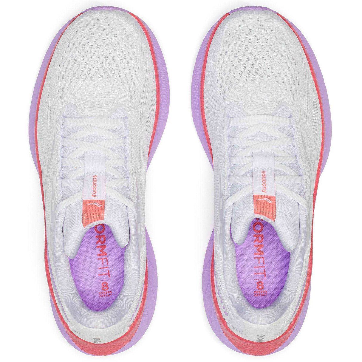 Saucony Womens Ride White/Coral