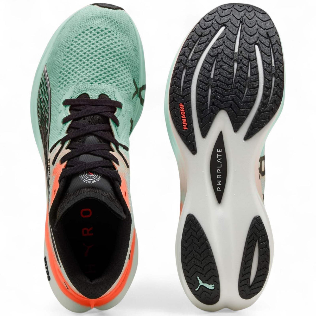 Puma x Hyrox Deviate Nitro 3 Mens Running Shoes Top and Sole Full View
