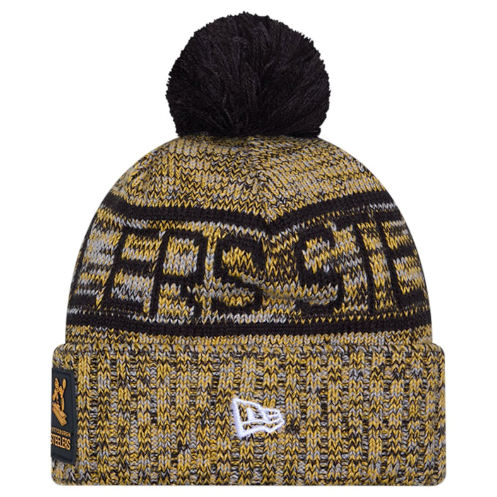 New Era NFL 25 Steelers Bobble Hat Yellw