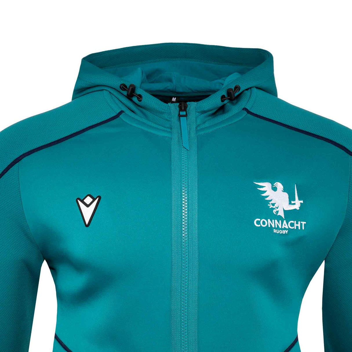 Macron Connacht Rugby 2025/26 Kids Full-Zip Travel Hoodie