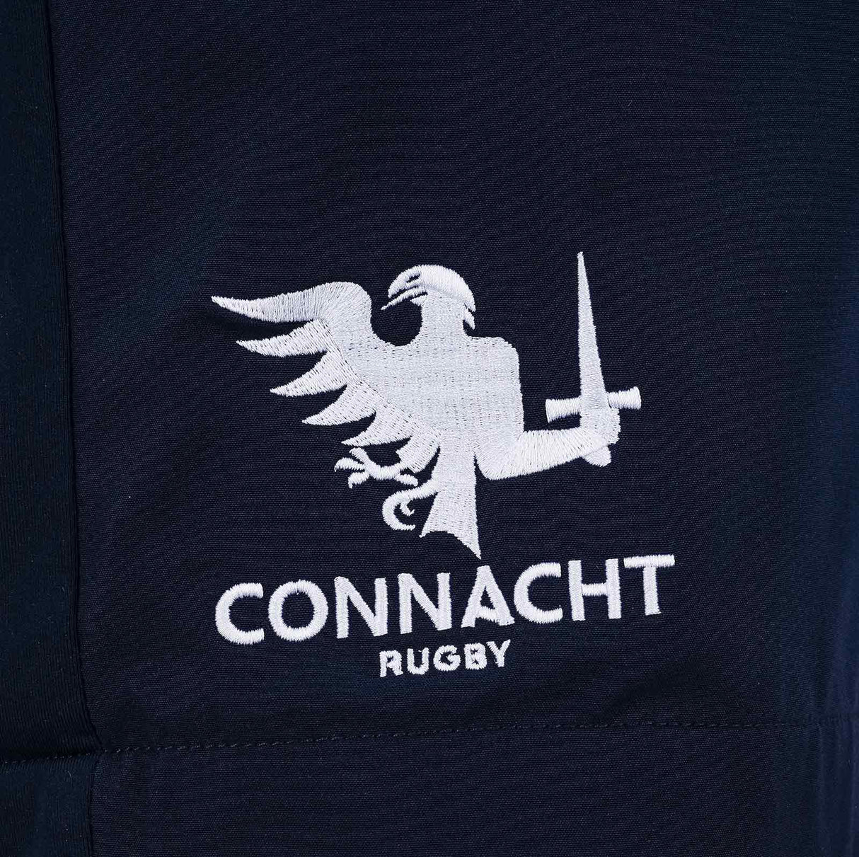 Macron Connacht Rugby 2025/26 Mens Bermuda Training Short Close-Up Crest View