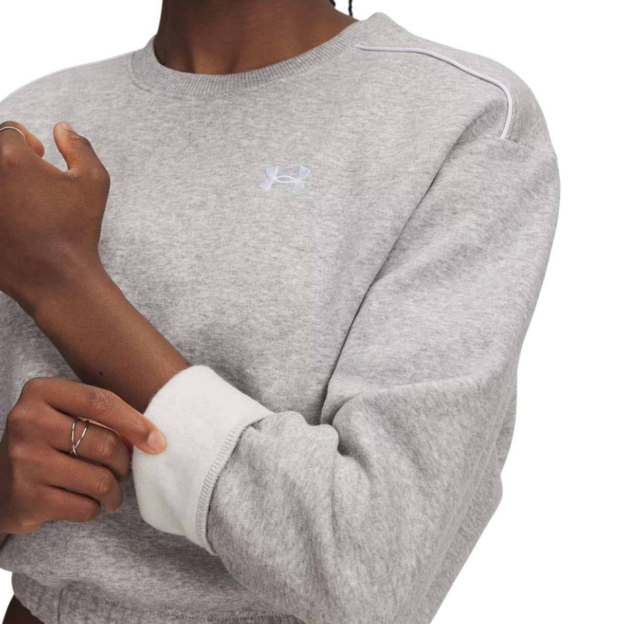 Under Armour Rival Fleece Piped Womens Crew Top