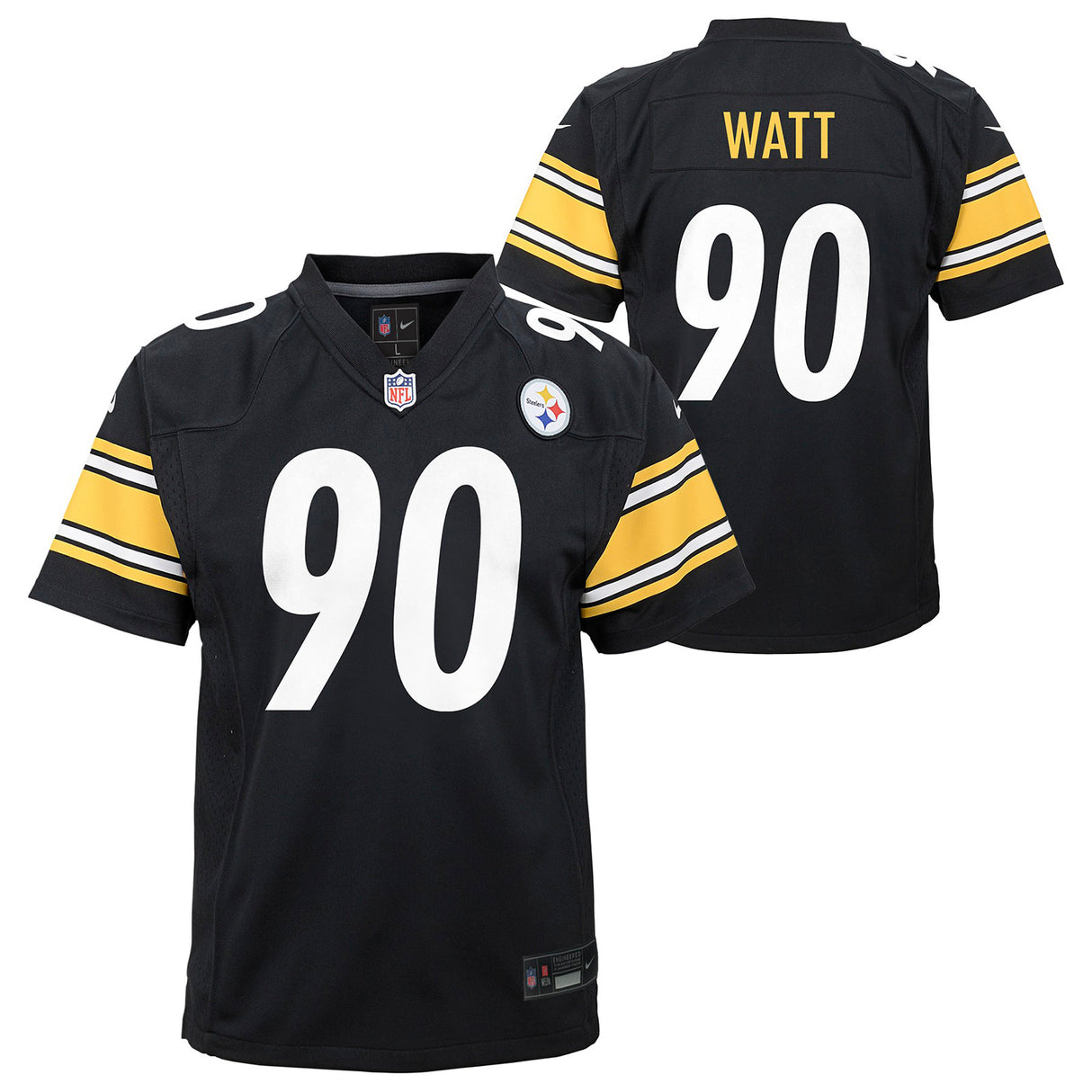 Nike Boys Game Jrsy Steelers Watt 90 Blk