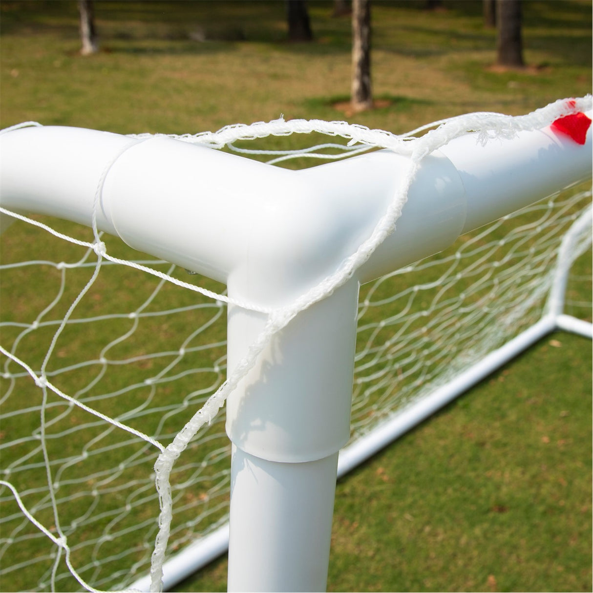Rival Outdoor PVC Football Goal Lifetstyle Close-Up Front Corner View