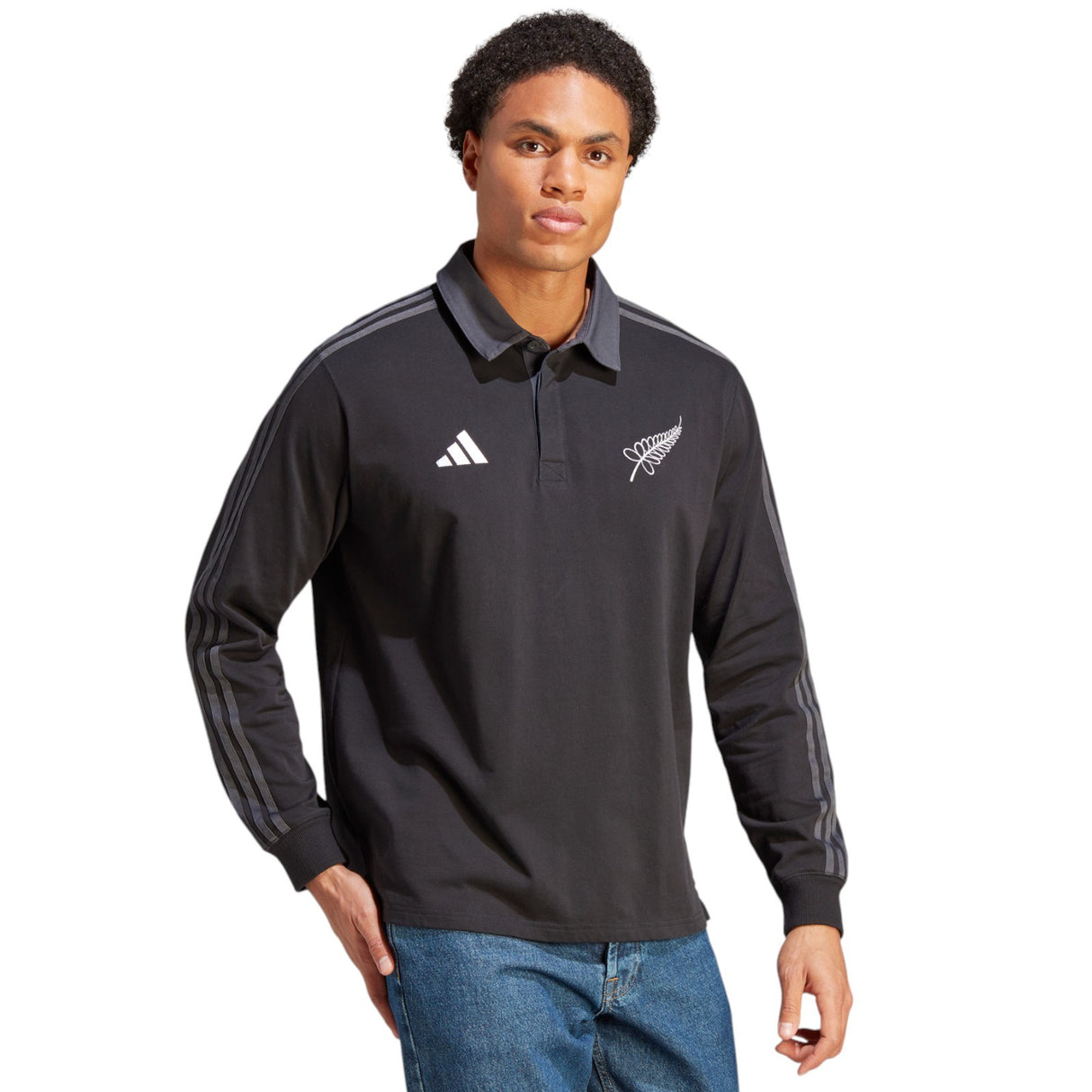 adidas All Blacks Heritage Rugby Mens Polo Shirt Jersey