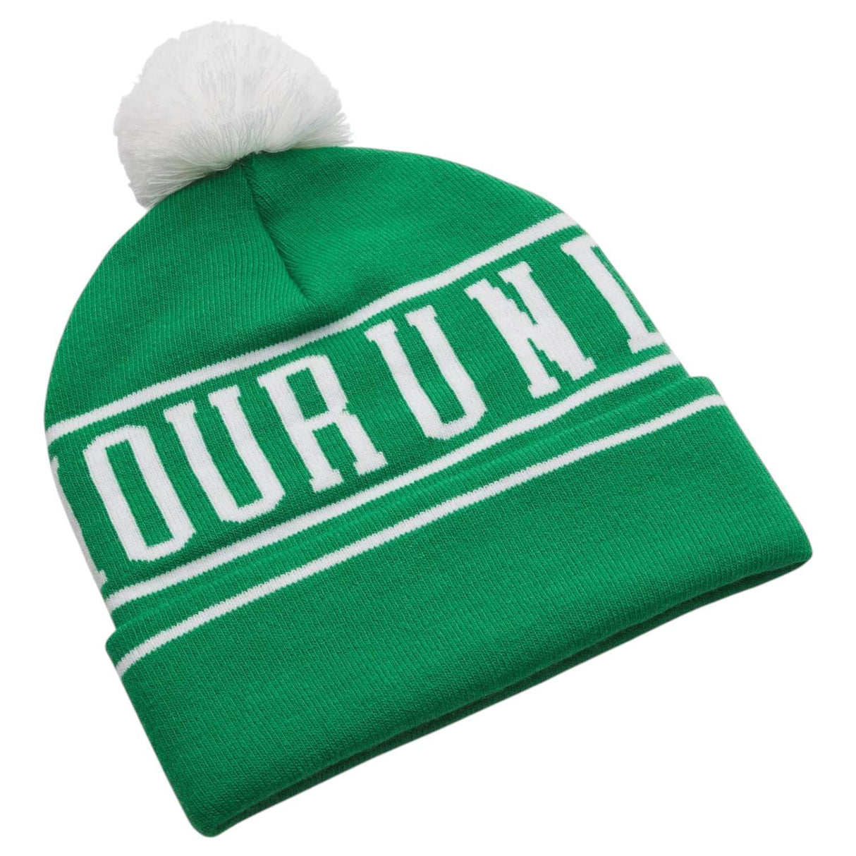 UNDERARMOUR HALFTIME POM BEANIE GREEN