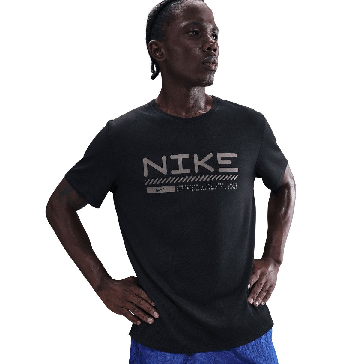 Nike Mens WINTER MILER SS TOP Black
