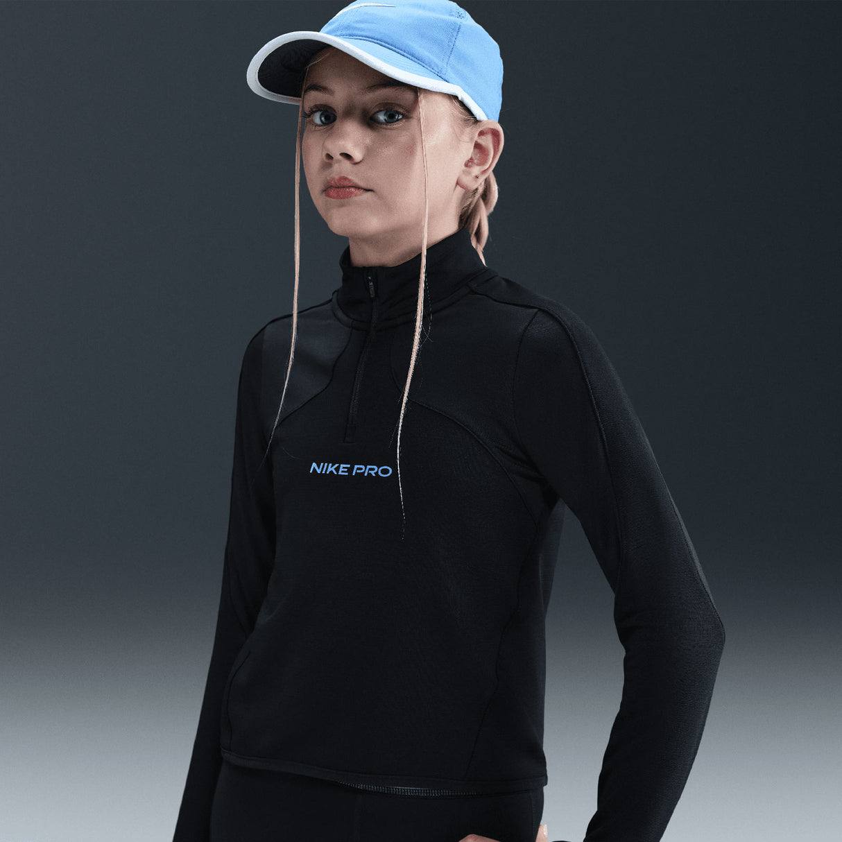 Nike Girls NP TF HZ LS TOP SPORT PCK Blk