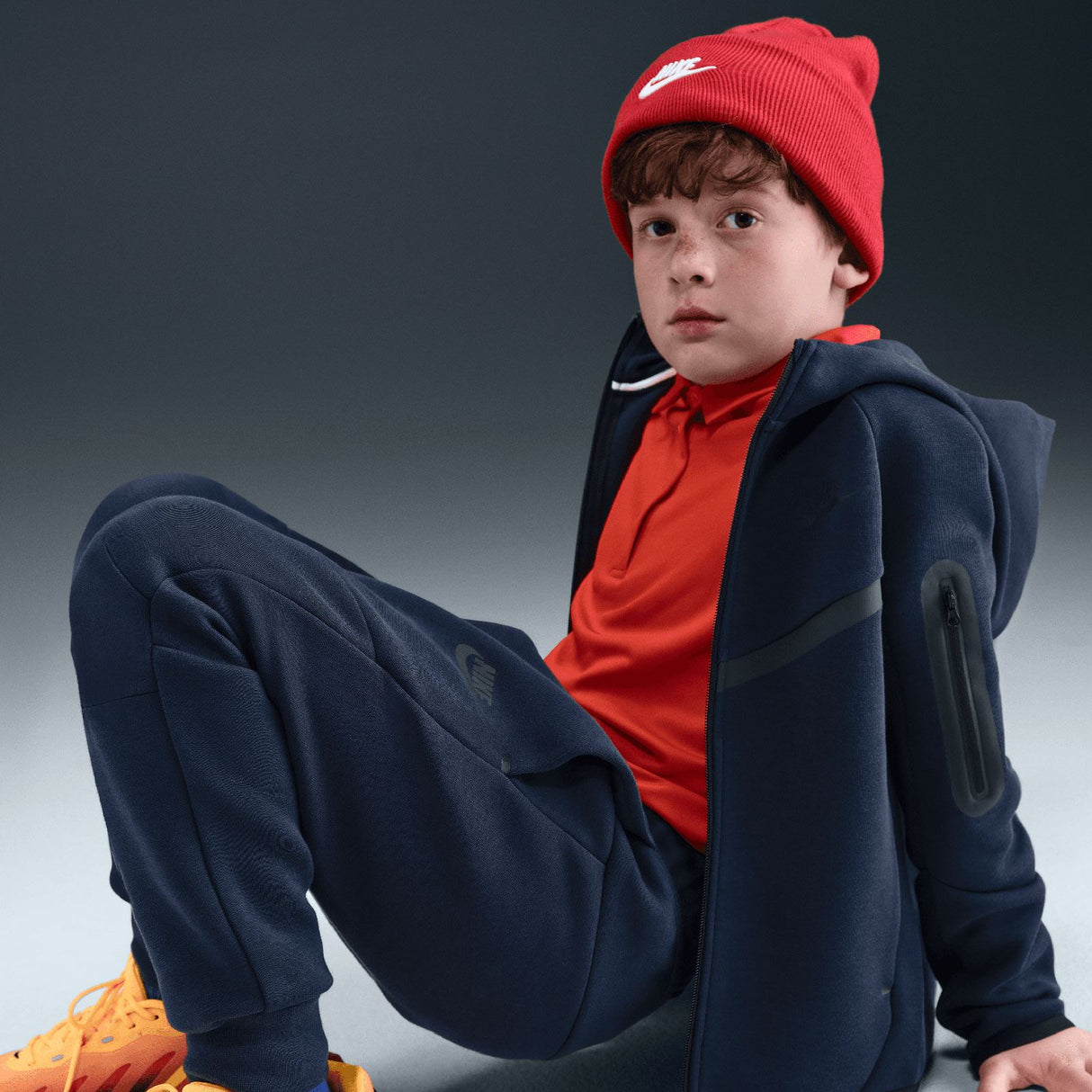 Nike Boys NSW TCH FLC JOGGER PD Navy