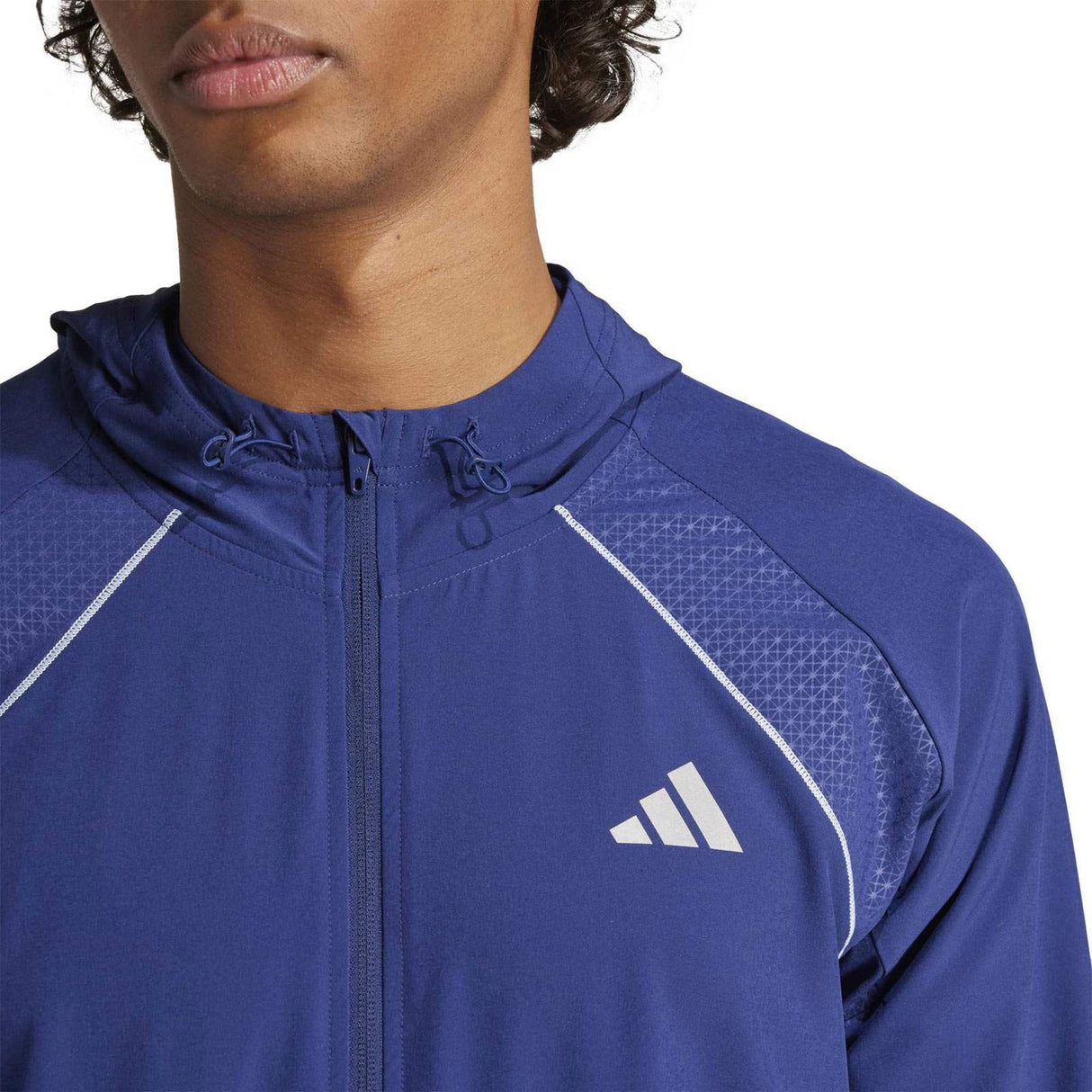adidas Mens TECH APP FZ HOOD Blue