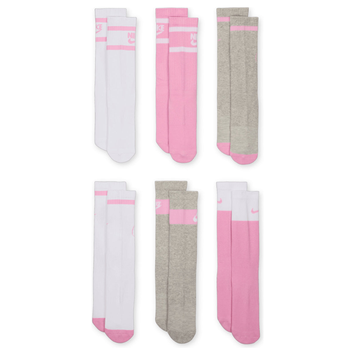 Nike Kids Cushioned Crew Sock 6pk Multi