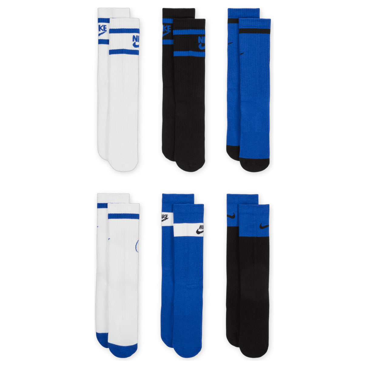 Nike Kids Cushioned Crew Sock 6pk Multi
