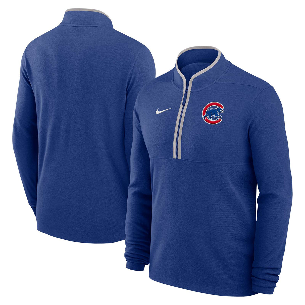 Nike Chicago Cubs Victory Half Zip Top - Front and Back View