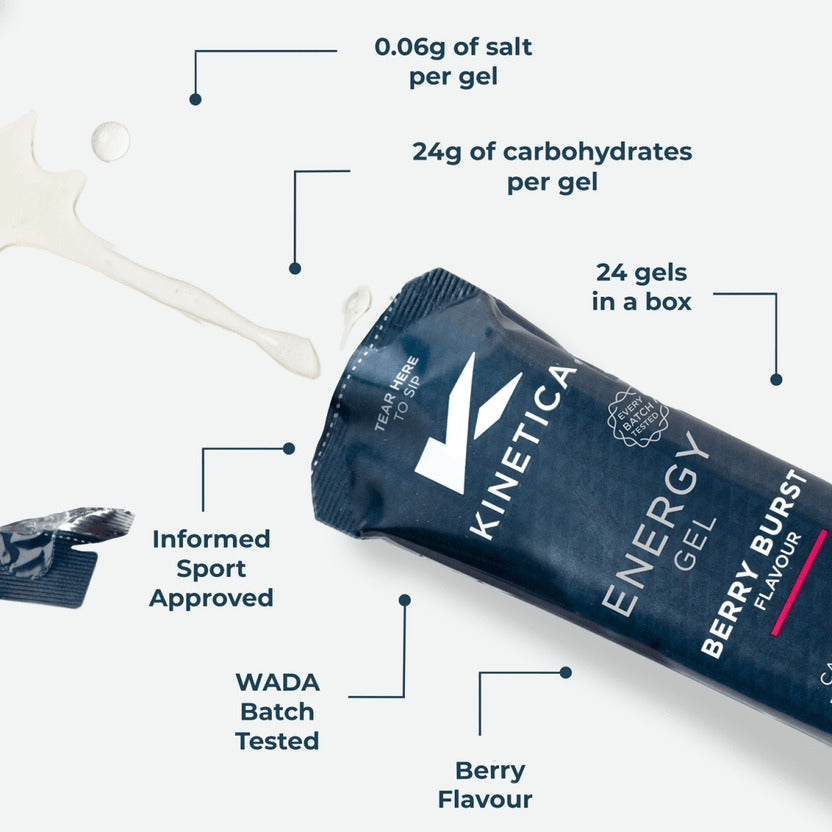 Kinetica Caffeine Gels Berry Burst x 24