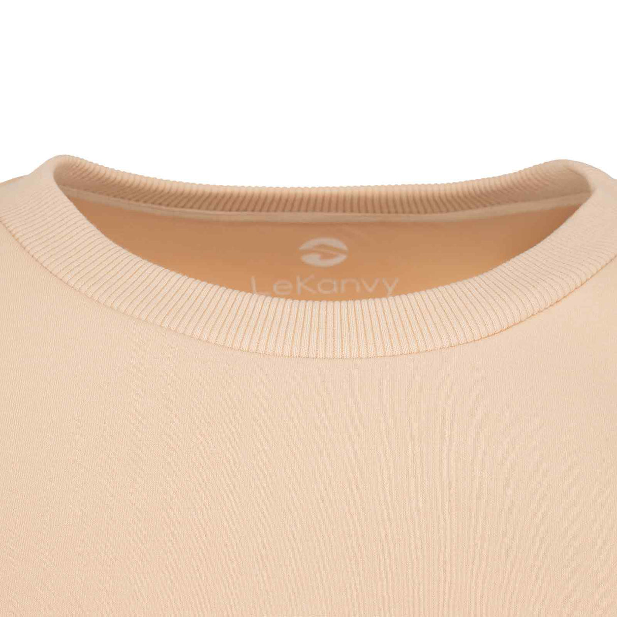 LeKanvy Versatile Cream Unisex Crew Neck