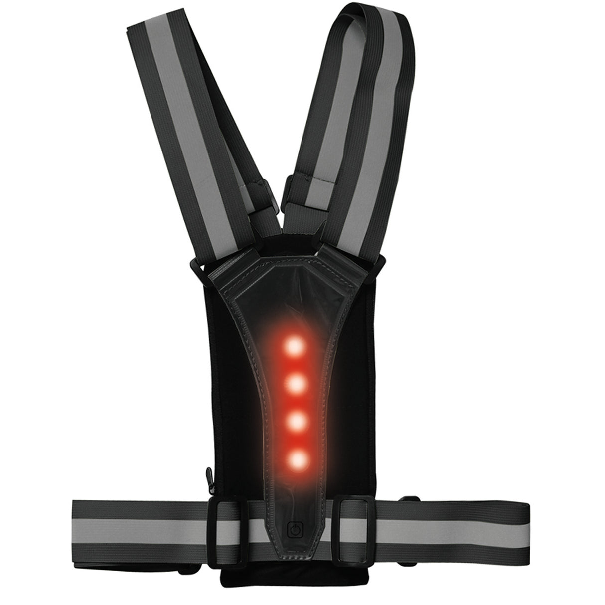 UP Stile Reflective LED Running Vest With Phone Carrier - Black