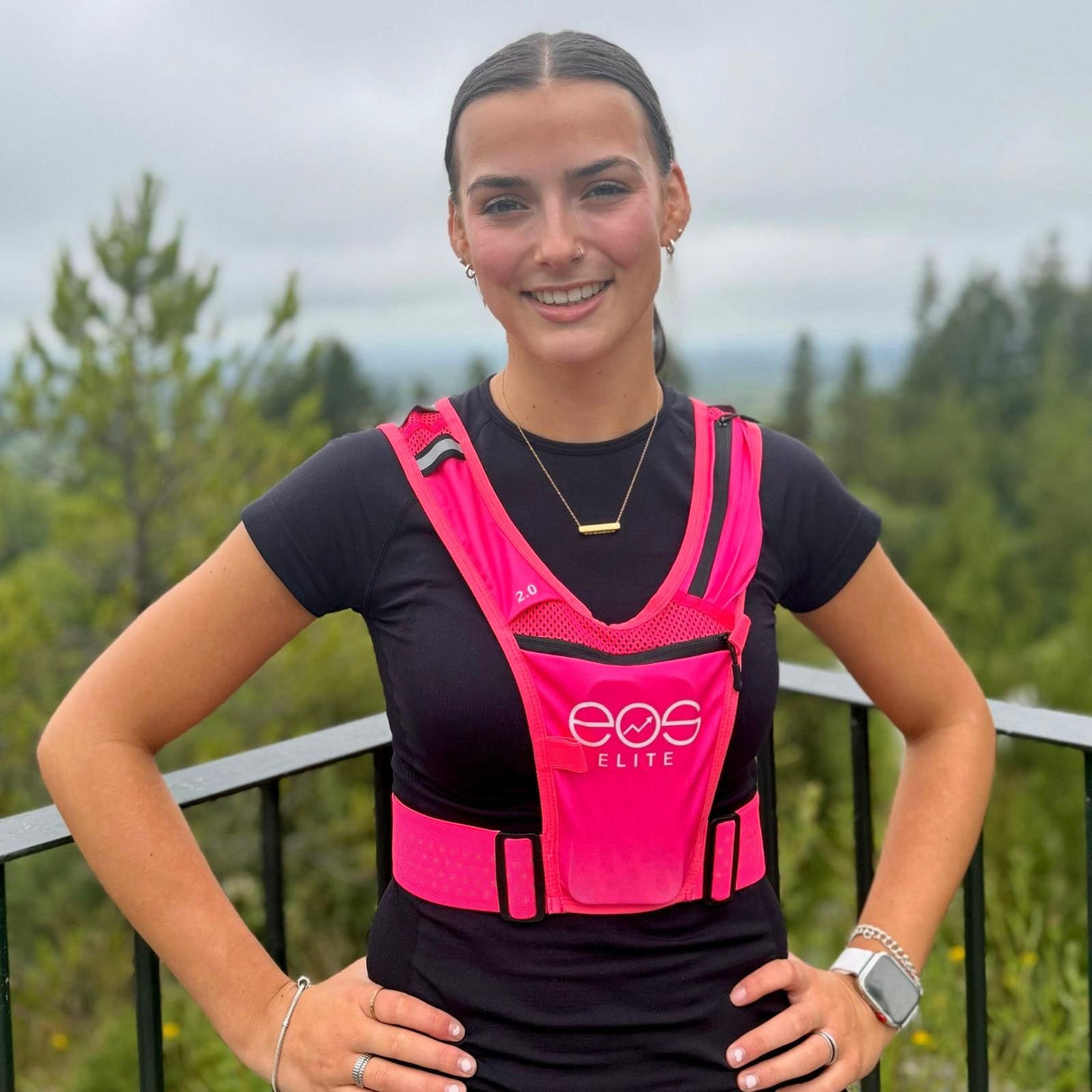 EOS Elite UltraLight 2.0 Reflective Running Vest Model Front View