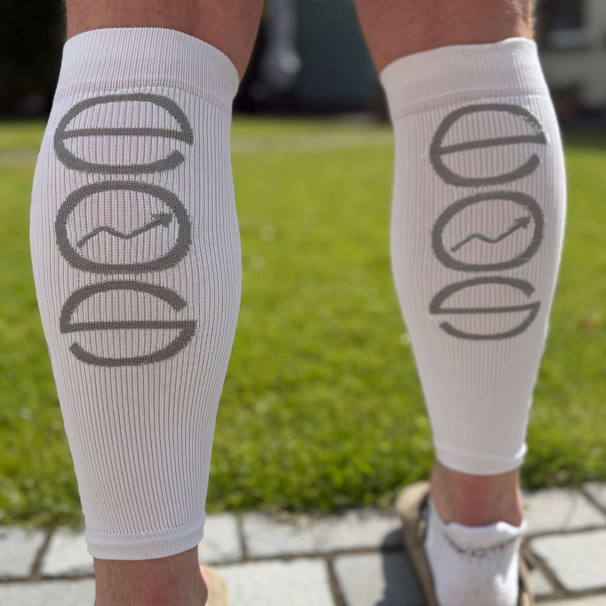 EOS Calf Compression Sleeves White Back View