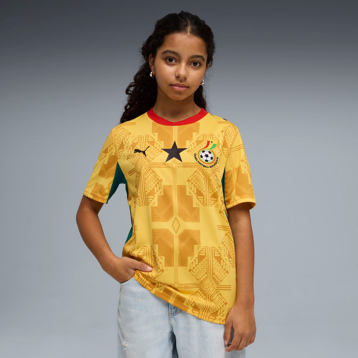 PUMA GHANA WC26 KIDS AWAY JERSEY YELLOW