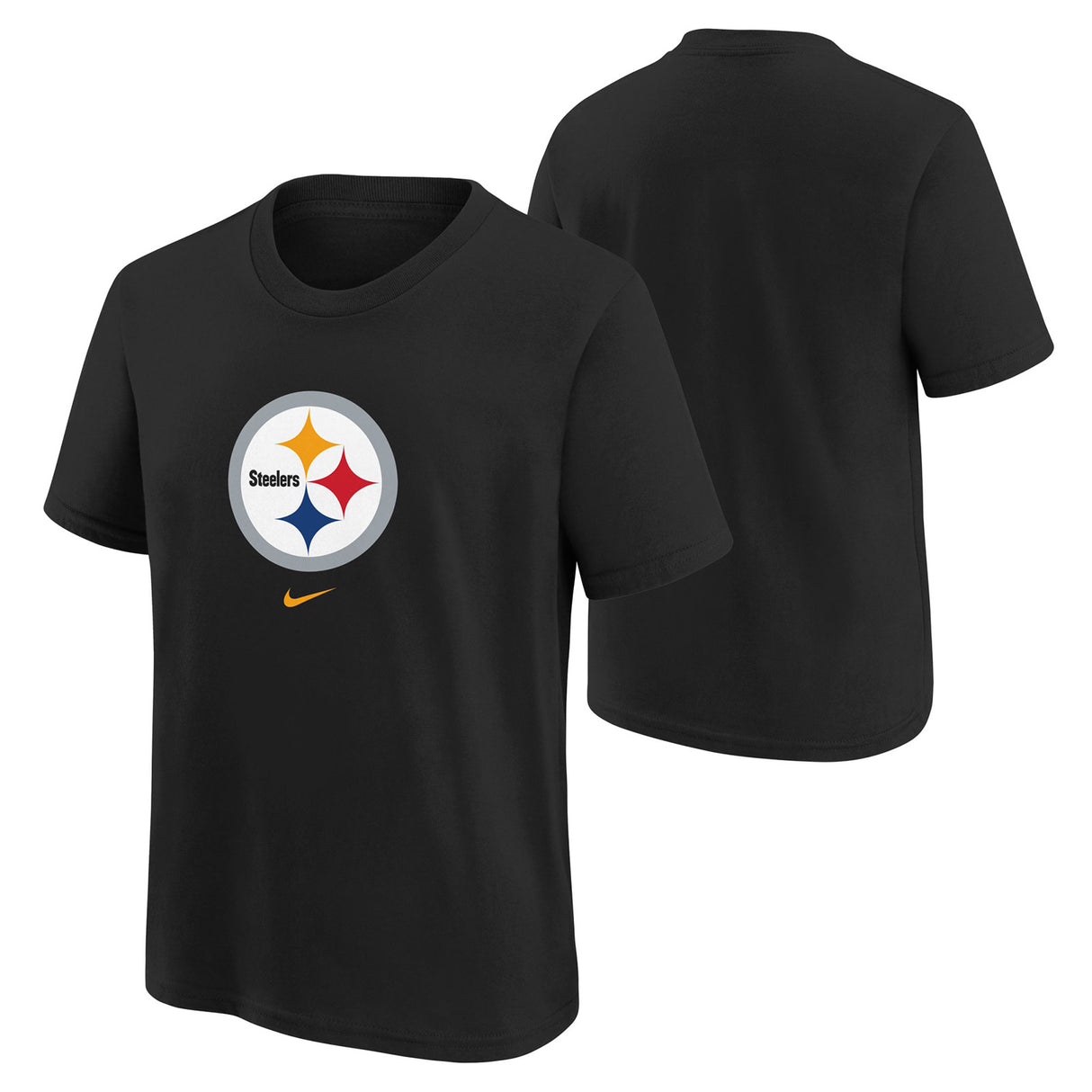 NIKE STEELERS KIDS LOGO COTTON TEE BLACK