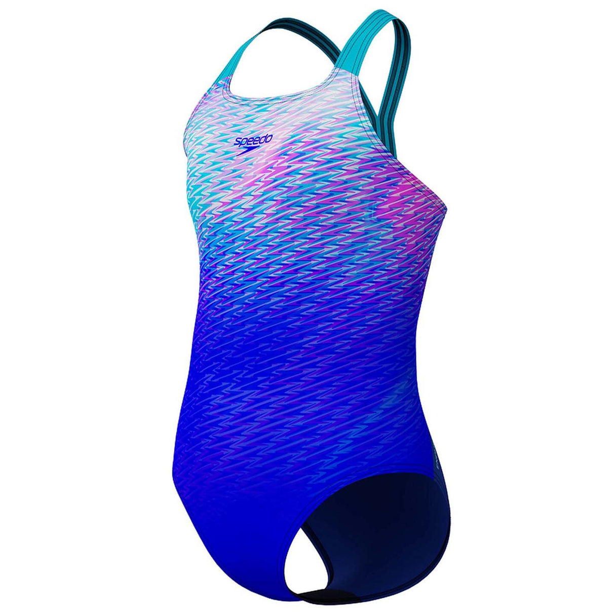 Speedo G Print Powerback One Piece Blue