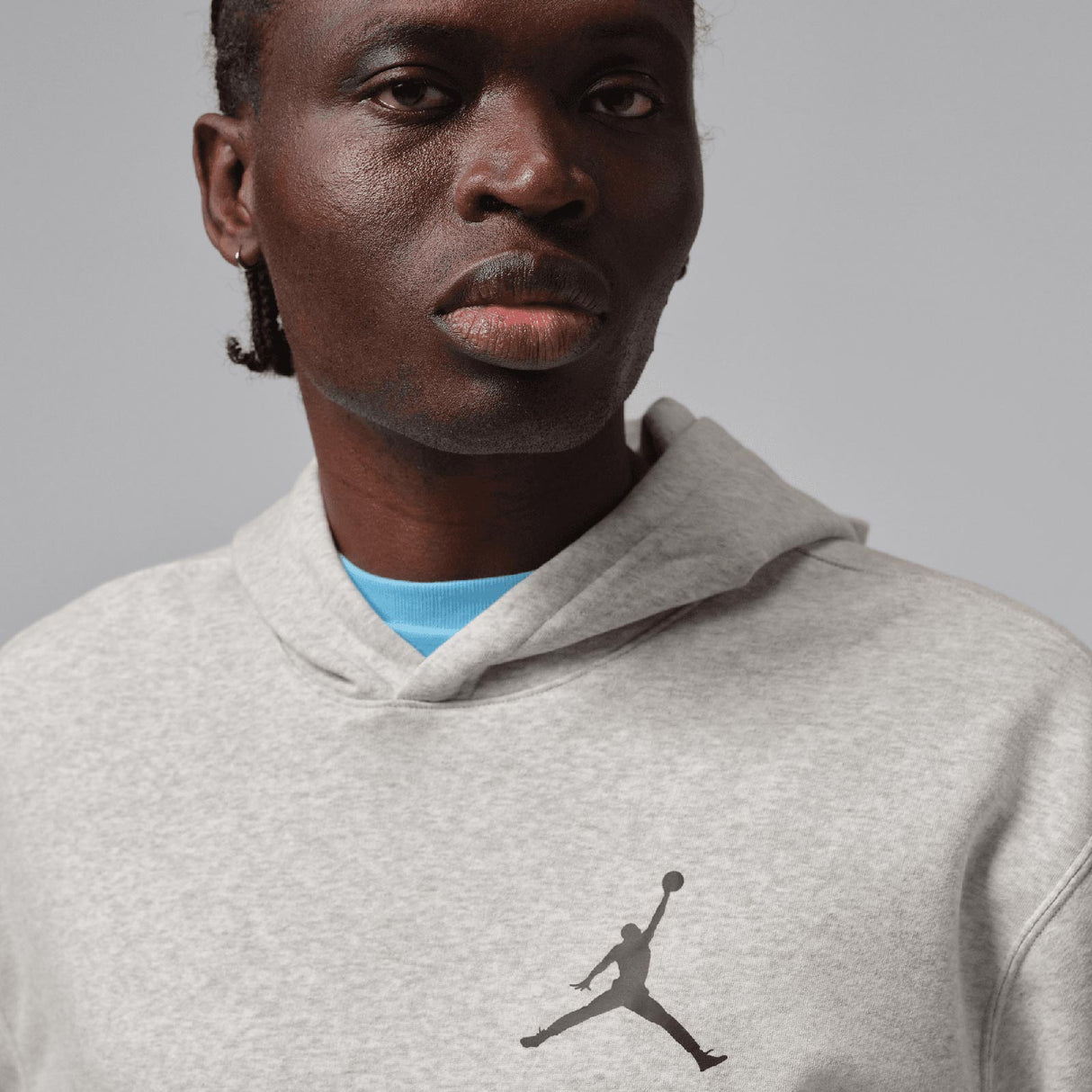 NIKE JORDAN JUMPMAN FLEECE PO HOODIE GRY