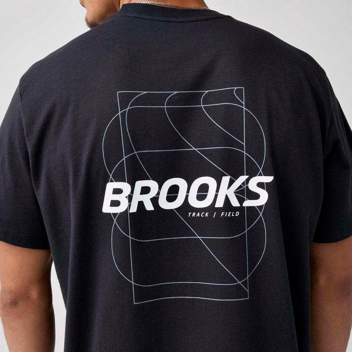 Brooks Mens Graphic Short Sleeve Black