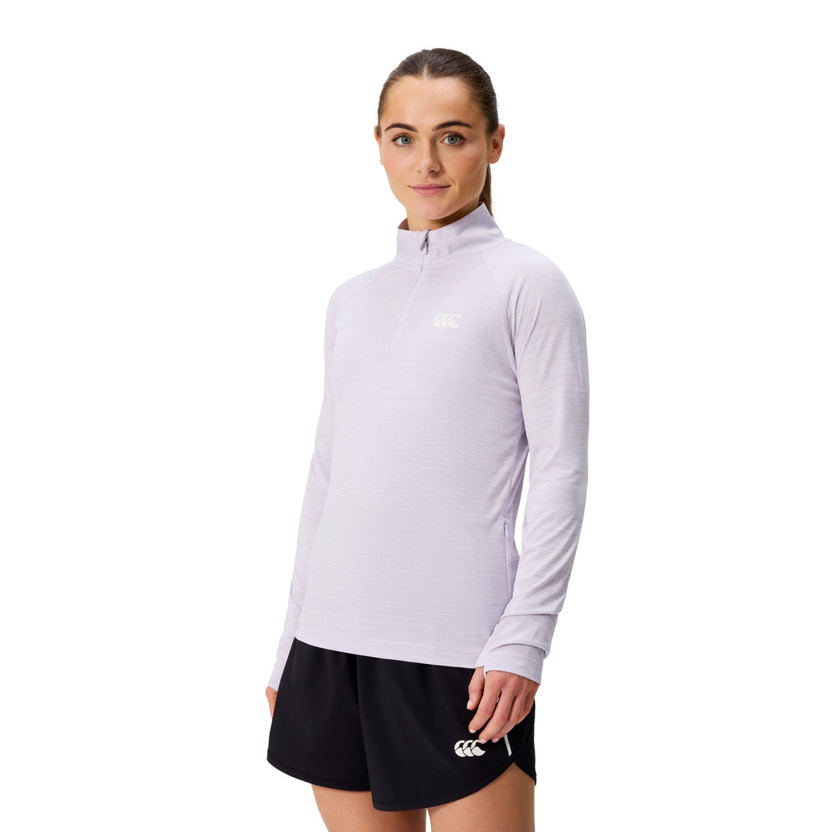 Canterbury Tempo+ Womens Half-Zip Knit Pullover Top