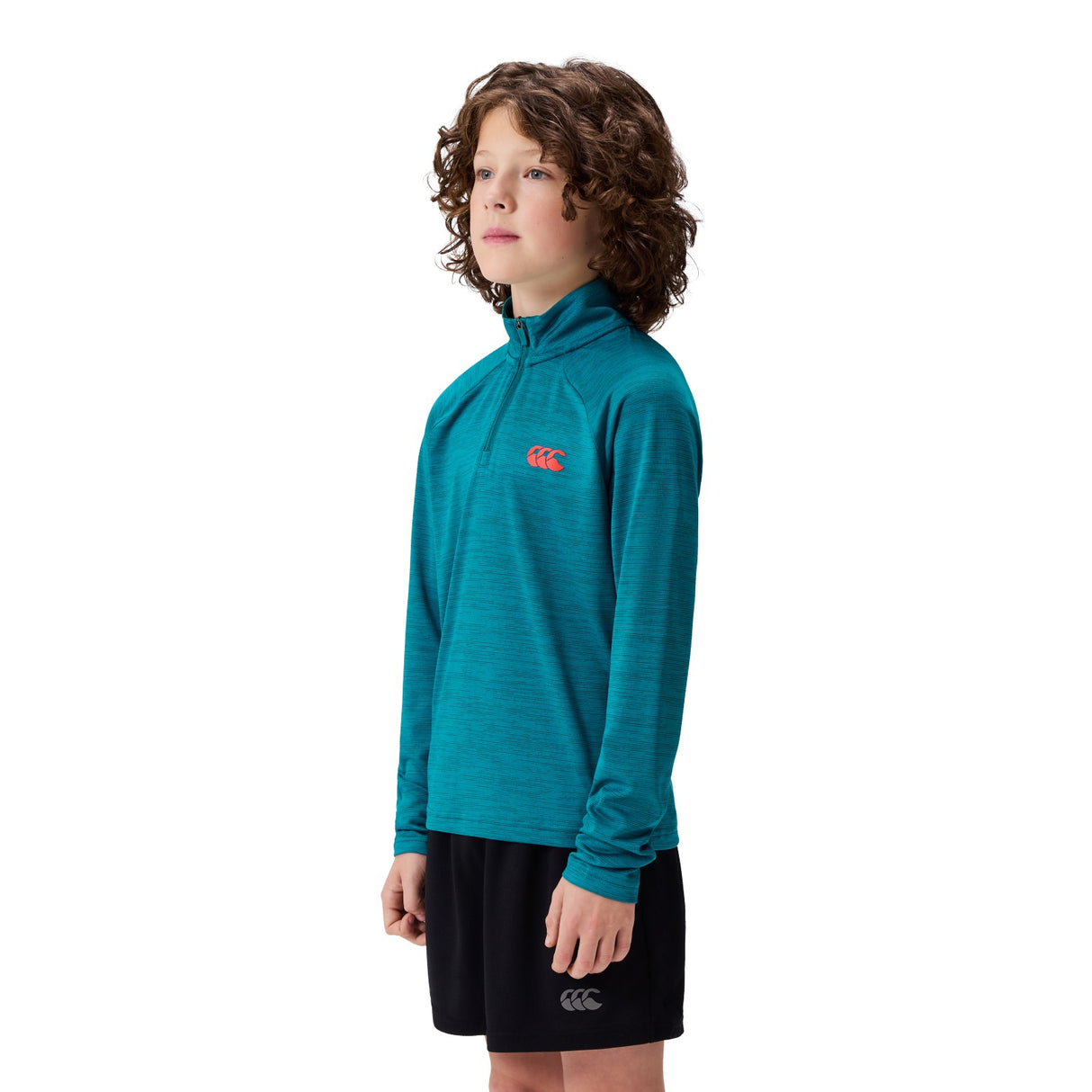 Canterbury Kids TEMPO KNIT QZ PULLVR Grn