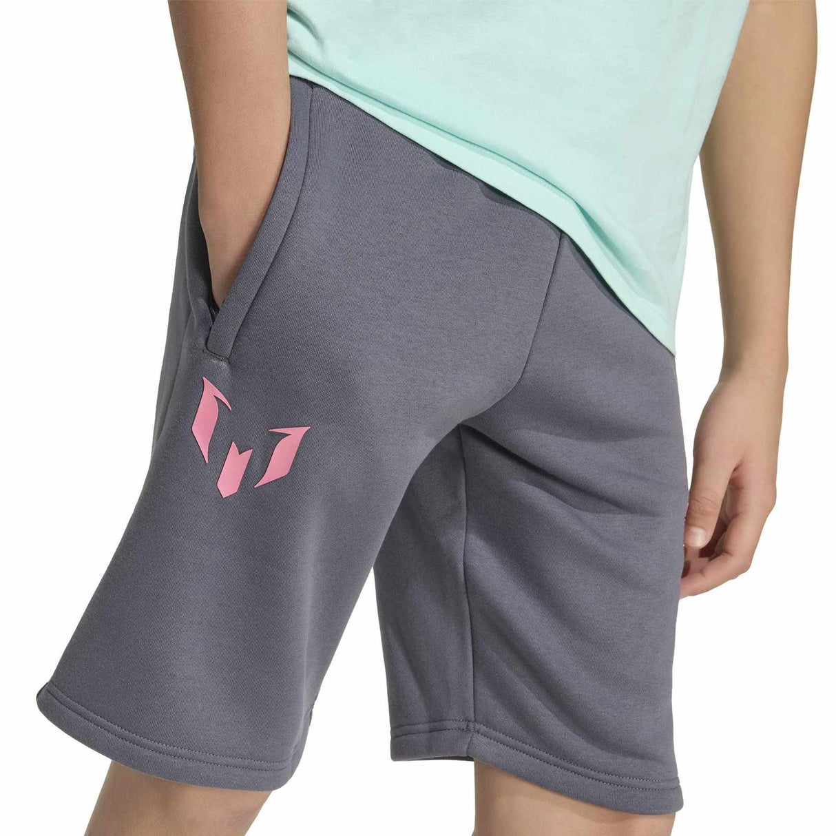 adidas Boys Messi Tref Shorts Grey