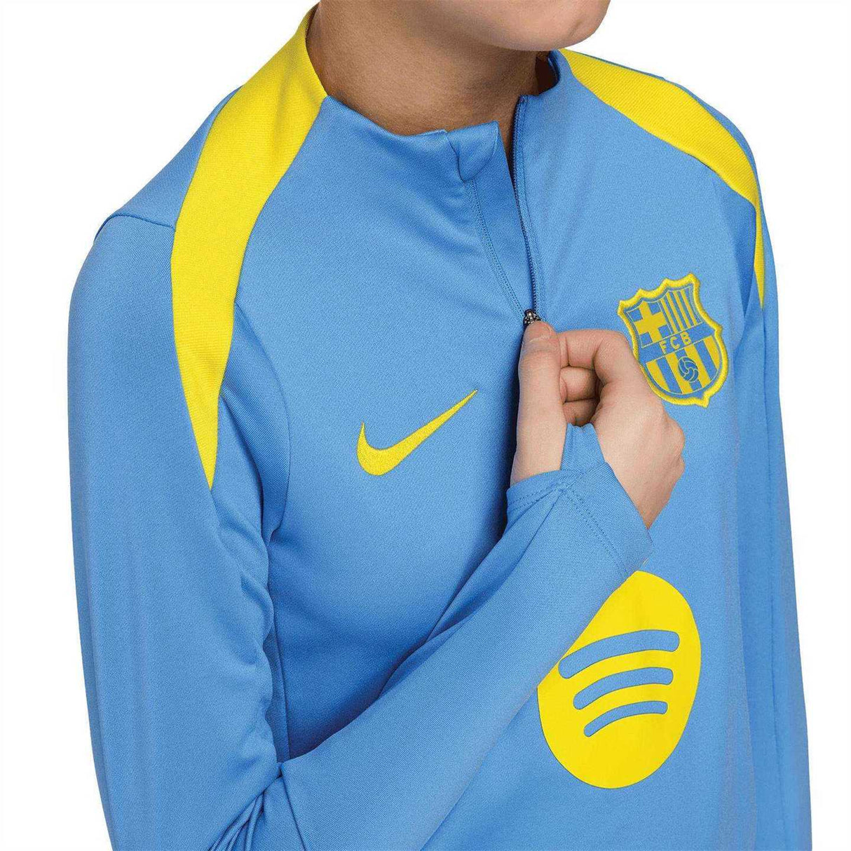 Nike FCB 25 Kids Strike Drill Top Blue