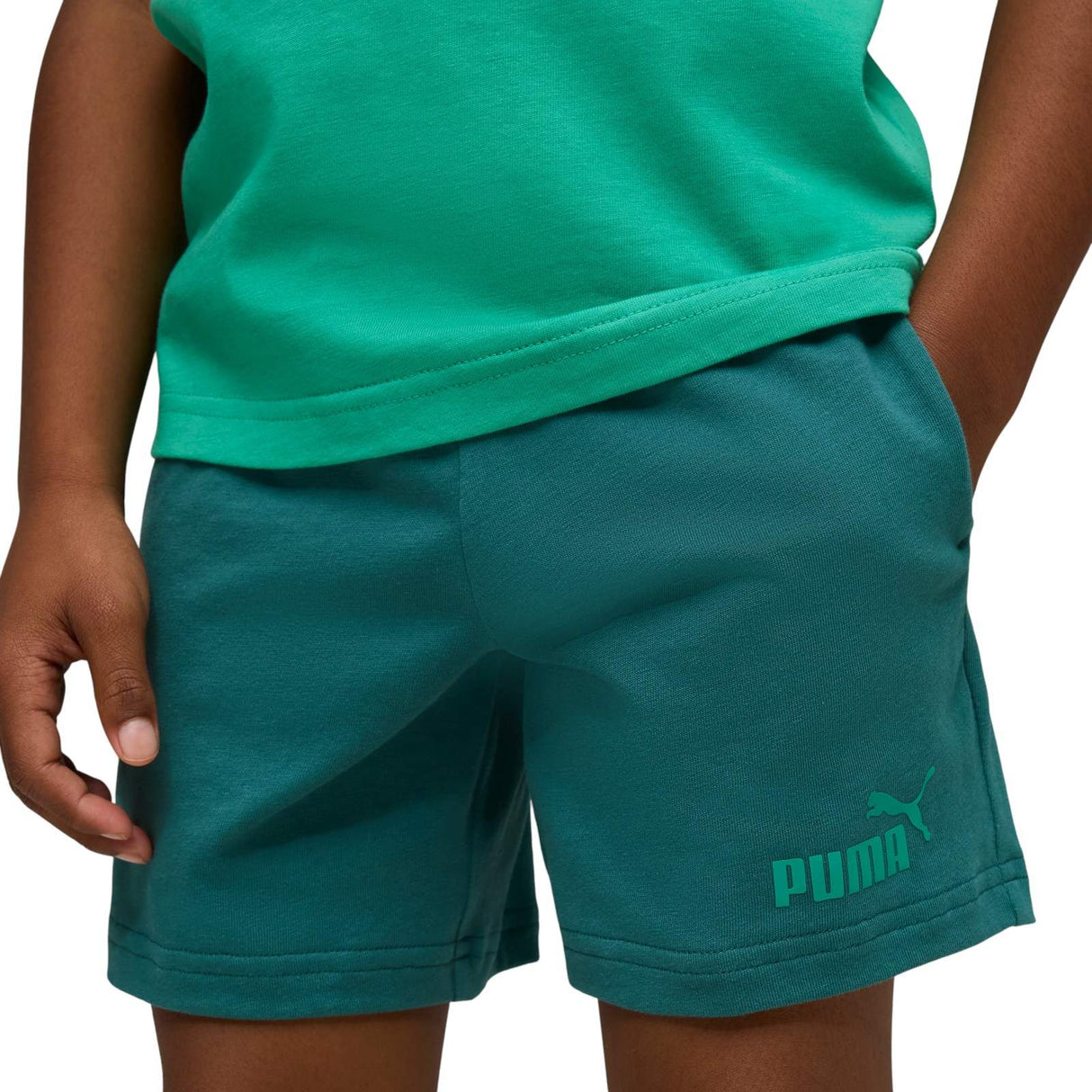 Puma Junior Boys ESS N1 Logo Set PS Grn