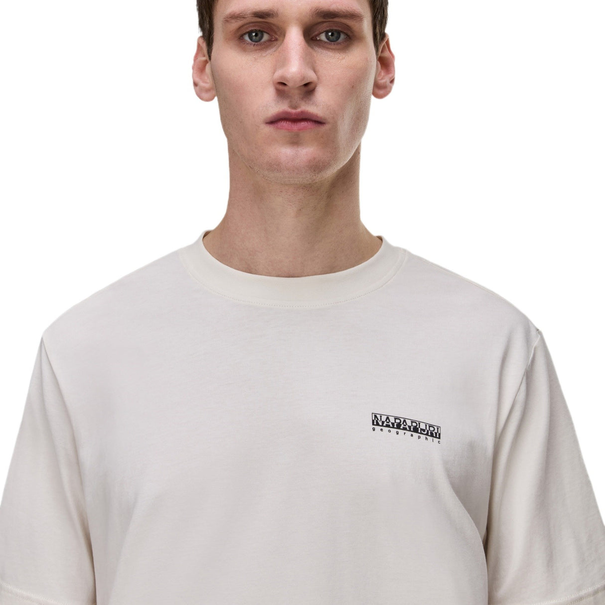 Napapijri Mens S-FLINT BPLOGO Tee White