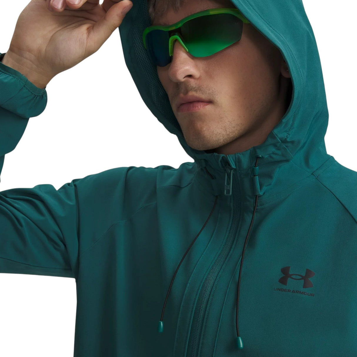 UA Mens Vibe Woven Jacket Green