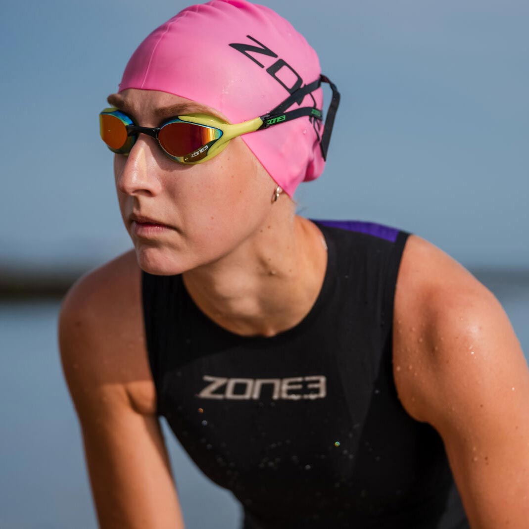 ZONE3 Silicone Swim Cap Pink