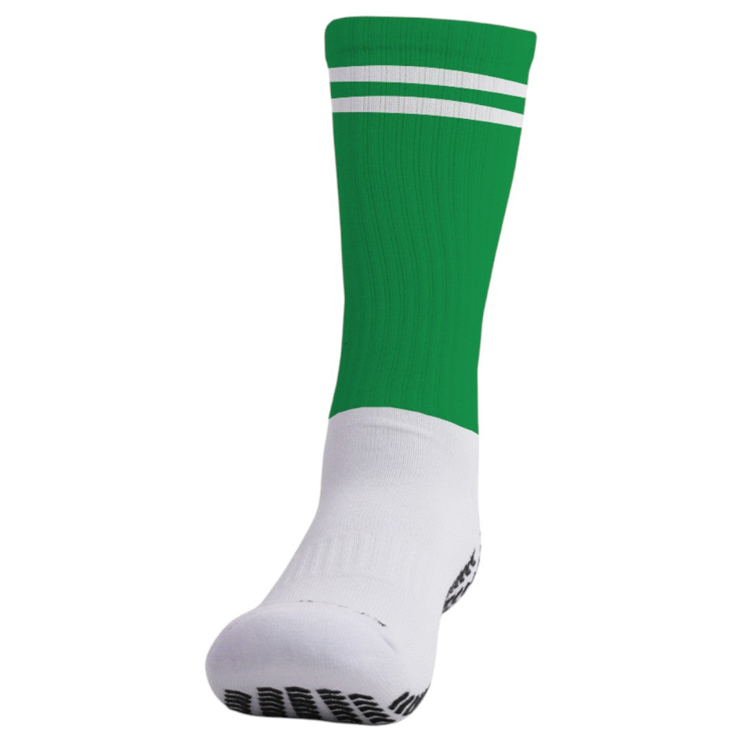 Azzurri Kid Grip Tec Sock Bttle Grn/Wht