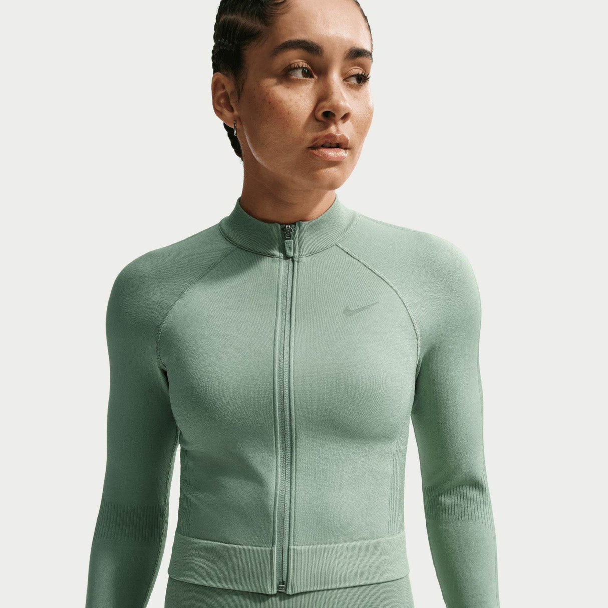 NIKE DF SMLS FZ MIDLAYER WMS Green