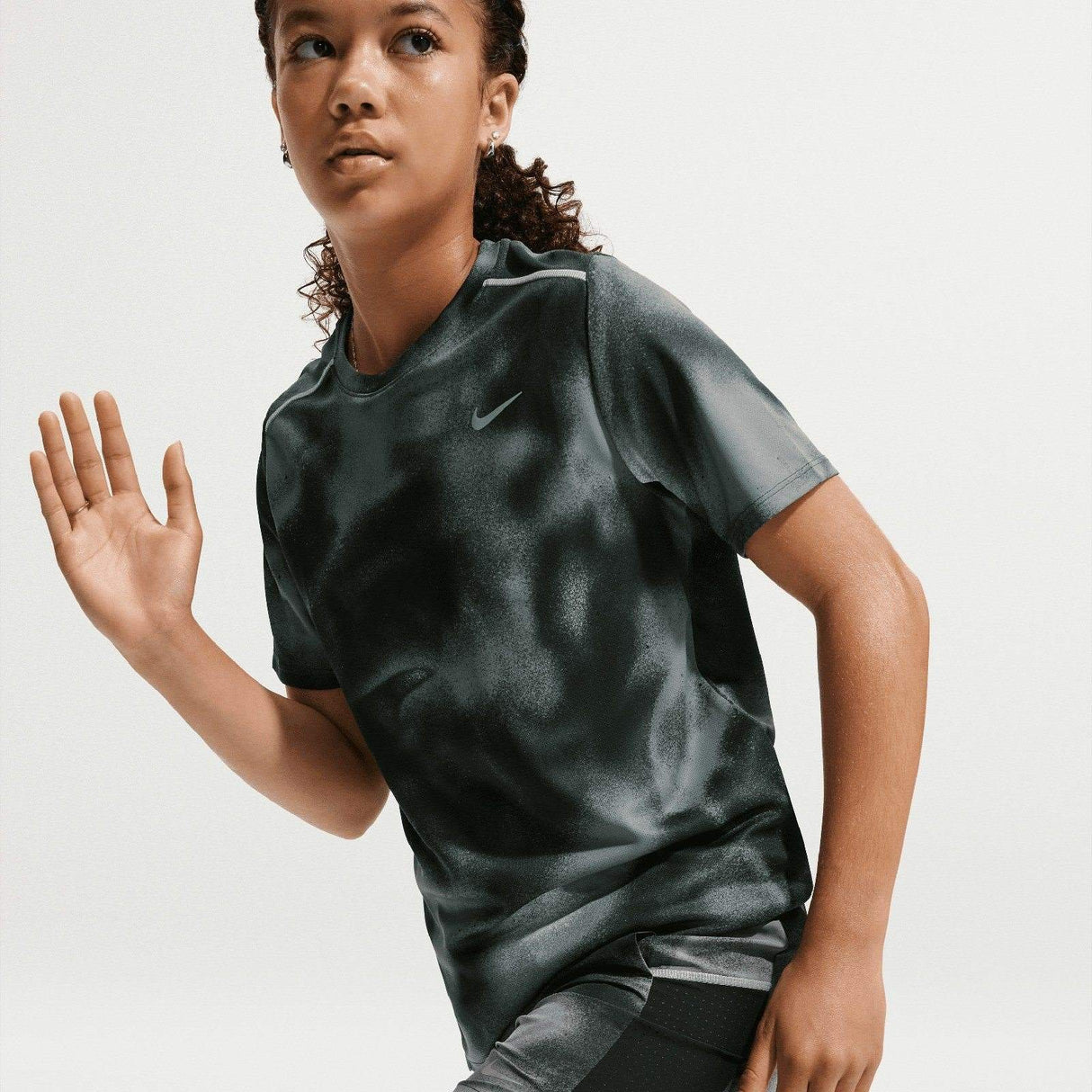 Nike Boys DF MILER SS TOP NOVELTY Black