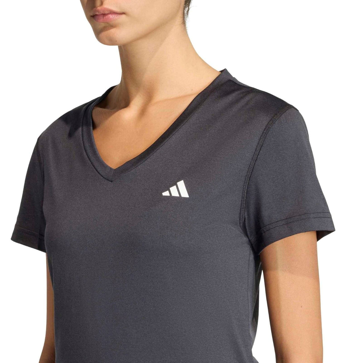 adidas Womens ESS Minimal V Neck Tee Blk