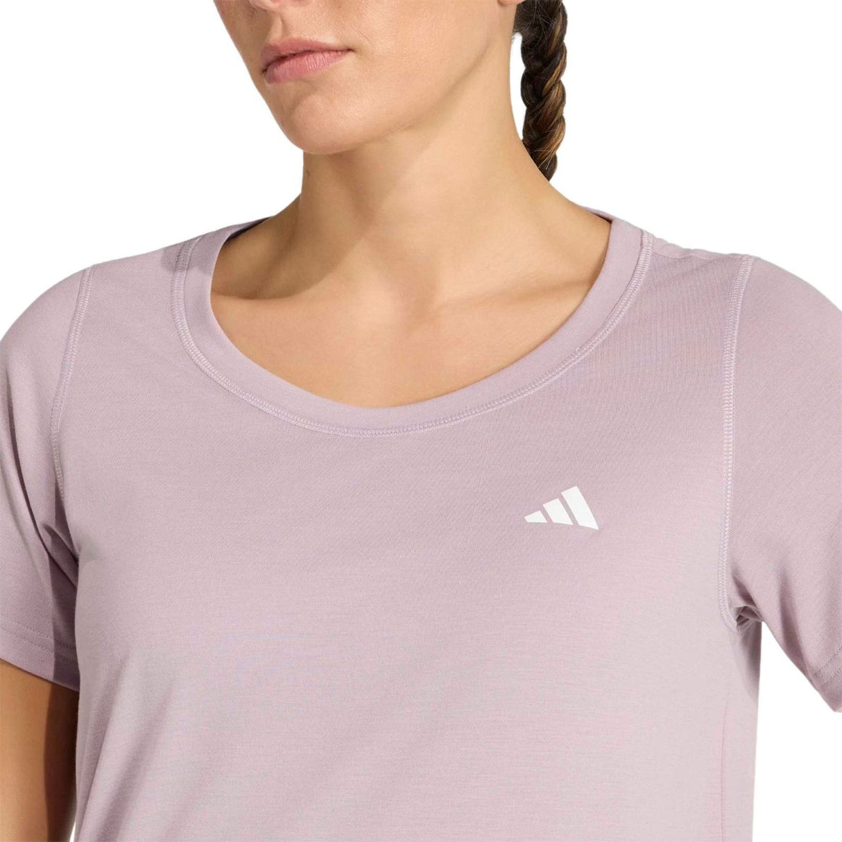 adidas Womens ESS Min Scallop Tee Purple