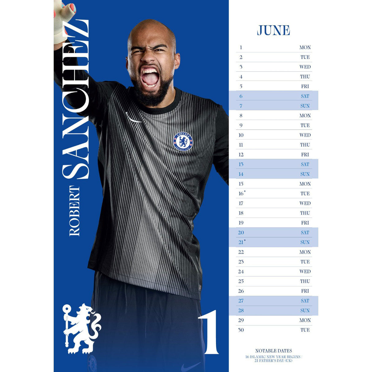 Daricia Chelsea FC 2026 Calendar