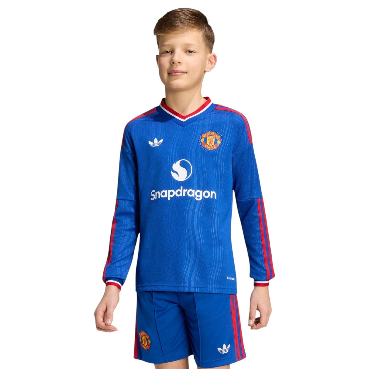 adidas OG MUFC 26 Kid Away LS Jersey Blu