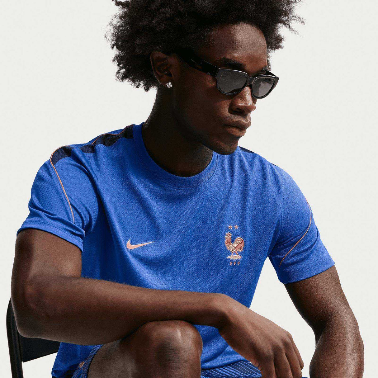 Nike France WC26 Strike Drill Tee Blue