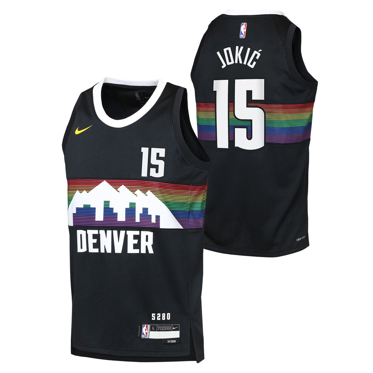 Nike Nuggets Jokic 15 Kid SWMN Jersy Blk
