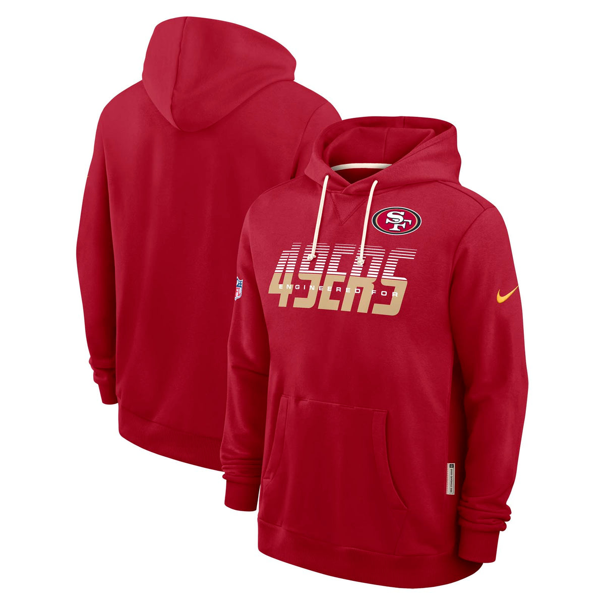 Nike Mens 49ers Dri-Fit SI Hoodie Red