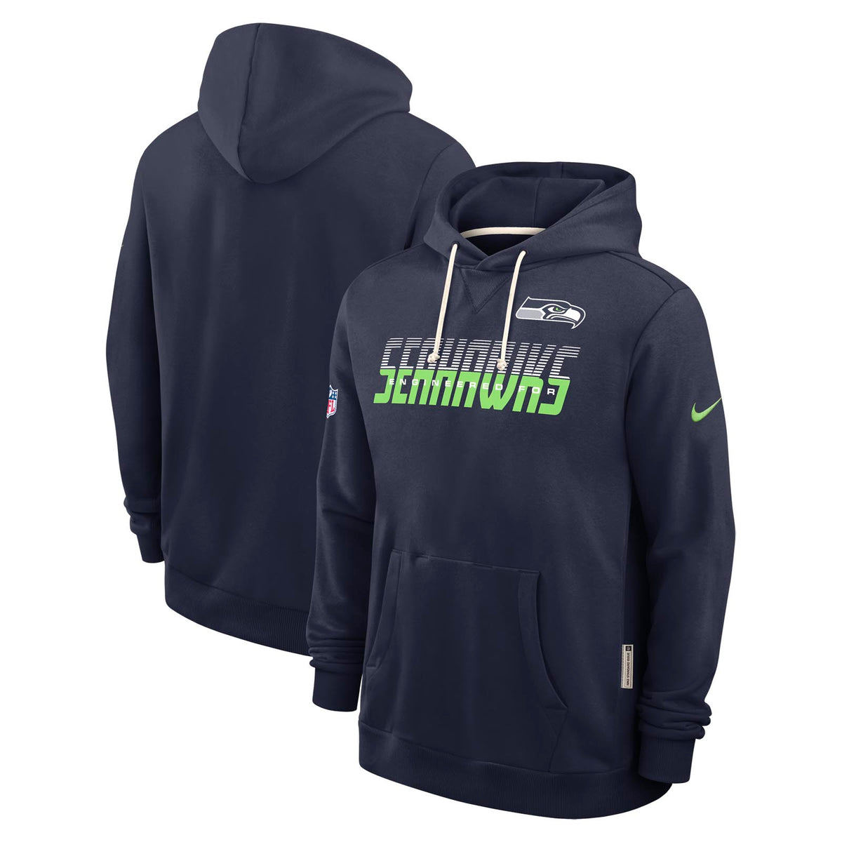 Nike Mens Seahawks Dri-Fit SI Hoodie Nvy