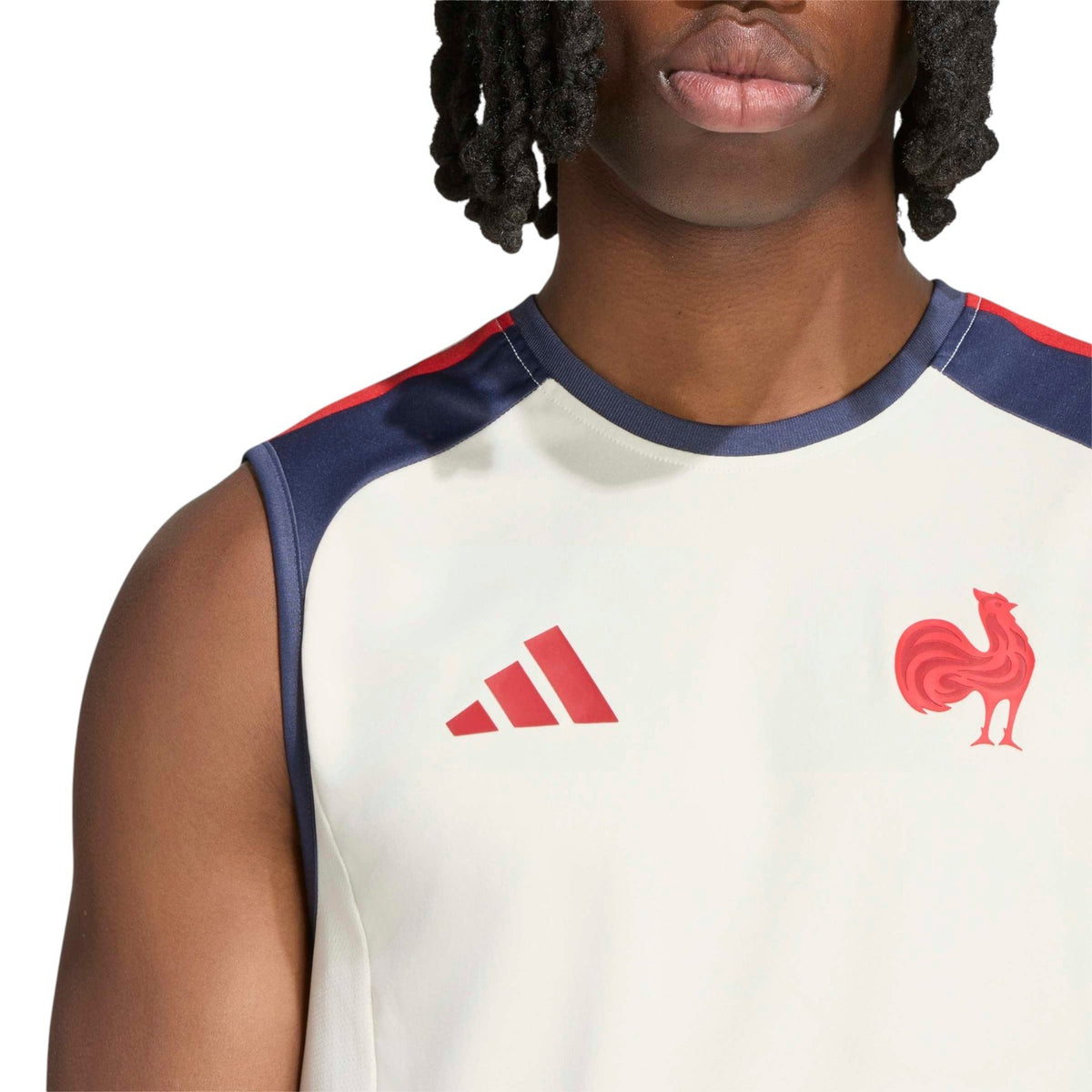 adidas Mens France Singlet White
