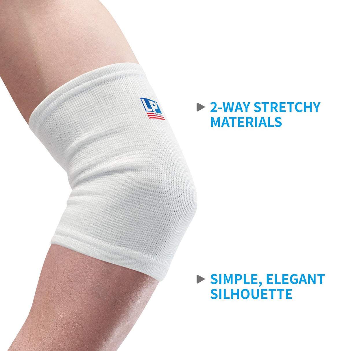 LP Elasticated Elbow Support White