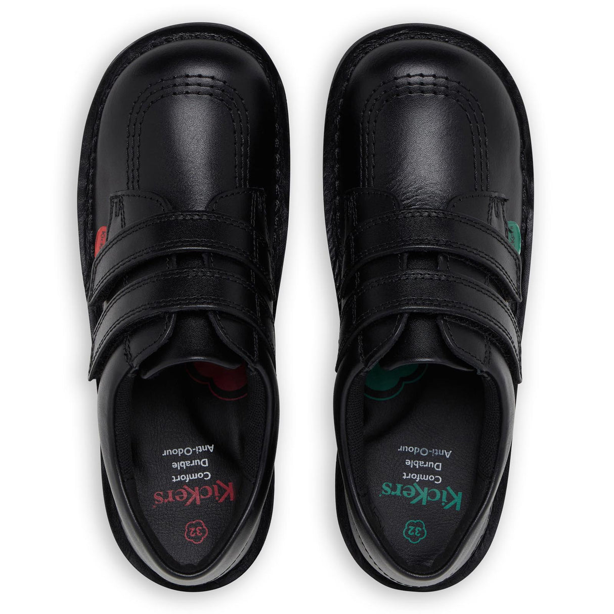 Kickers Kick LO Twin VEL Leather Jnr Blk
