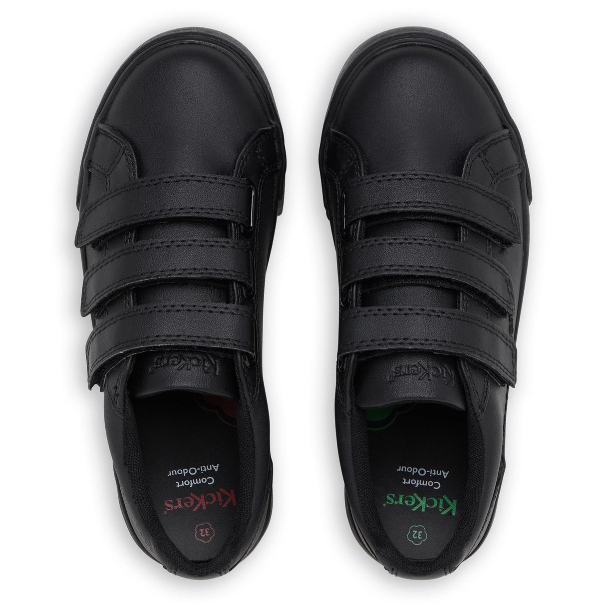 Kickers Tovni Trip Leather Junior Black